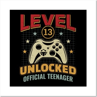 13th Birthday Level 13 Unlocked Official Teenager Posters and Art